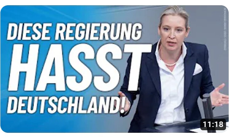 Alice Weidel rechnet mit den Deutschland-Hassern von der Regierung ab!